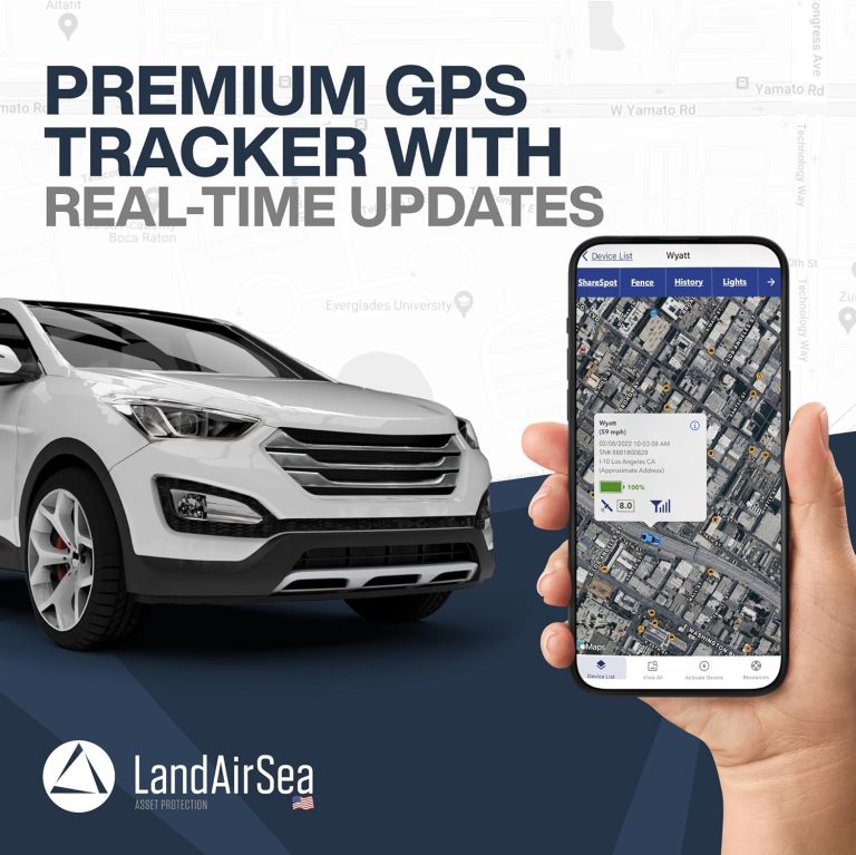 LandAirSea 54 GPS Tracker – Made in the USA from Domestic & Imported Parts. Long Battery, Magnetic, Waterproof, Global Tracking. Subscription Required